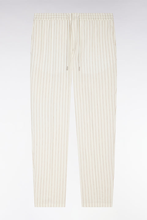 Ecru tennis stripe elastic pants - Image 2