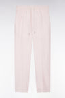 Pink linen and stretch cotton elasticated pants
