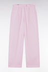 Relaxed fit pink stretch cotton trousers