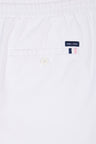 Elastic chinos in white stretch cotton - lyocell blend