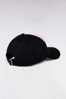 New Zealand cotton cap in black and pink