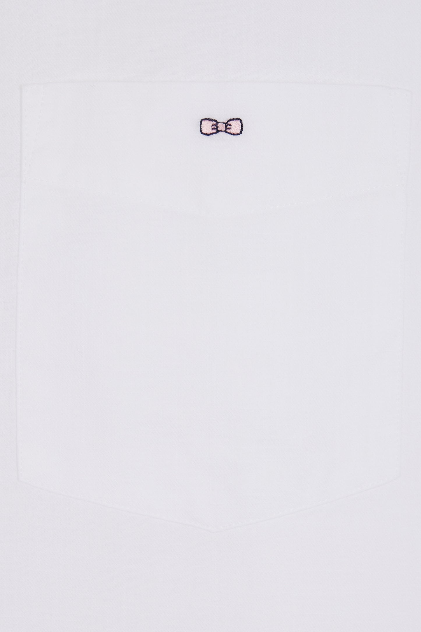 White cotton shirt with patch pocket