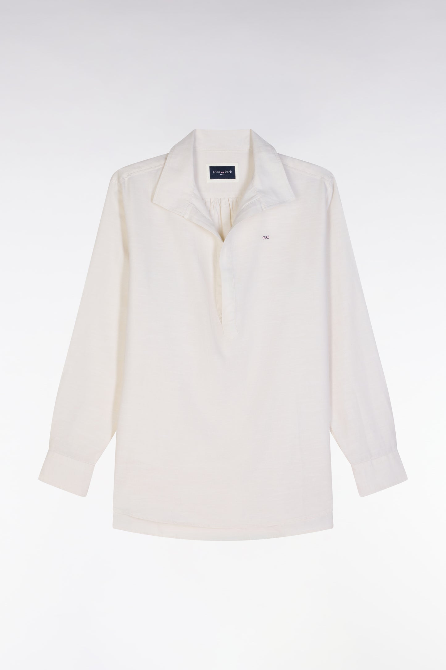 Relaxed-fit ecru cotton shirt