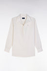 Relaxed-fit ecru cotton shirt