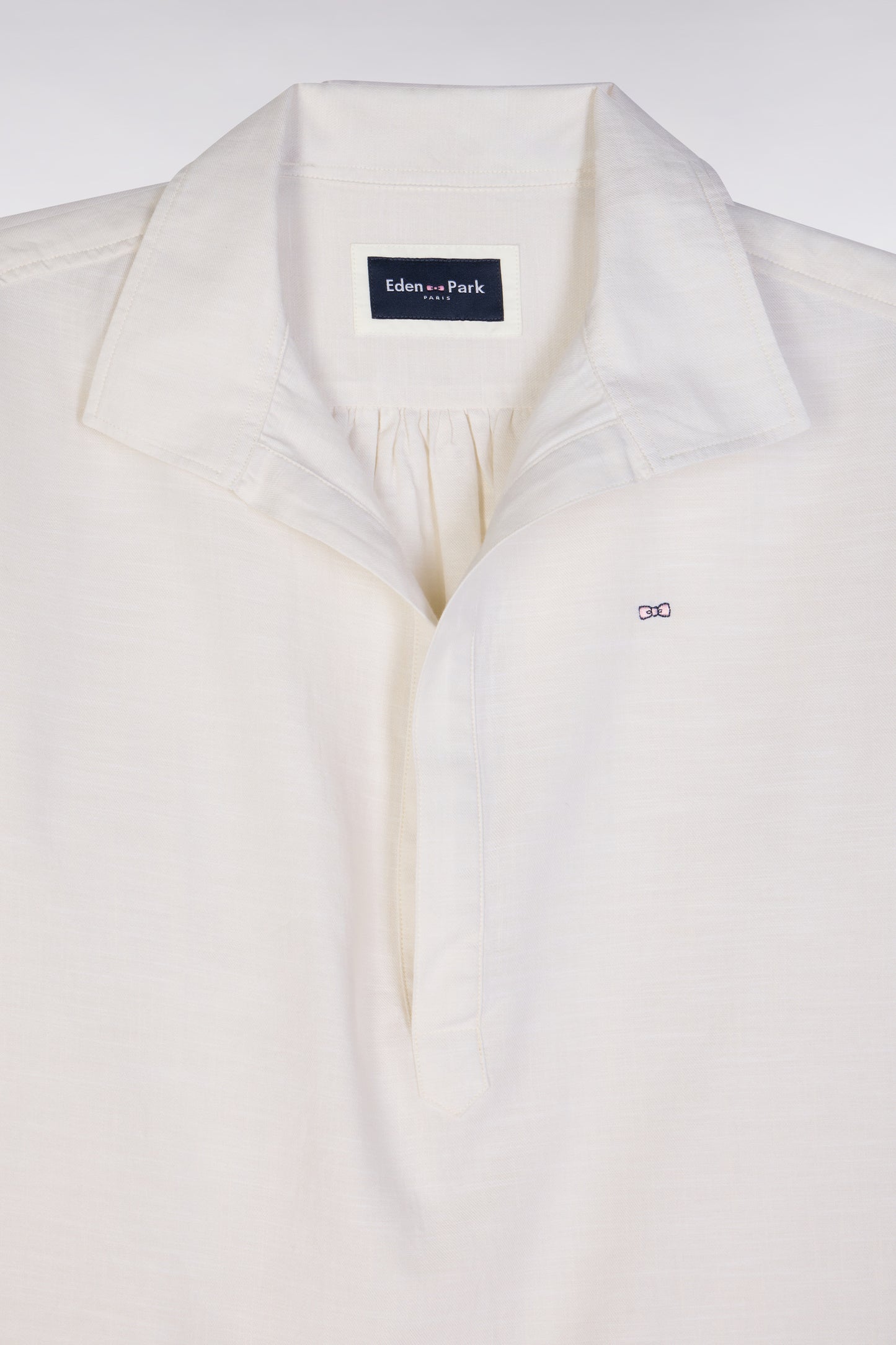 Relaxed-fit ecru cotton shirt