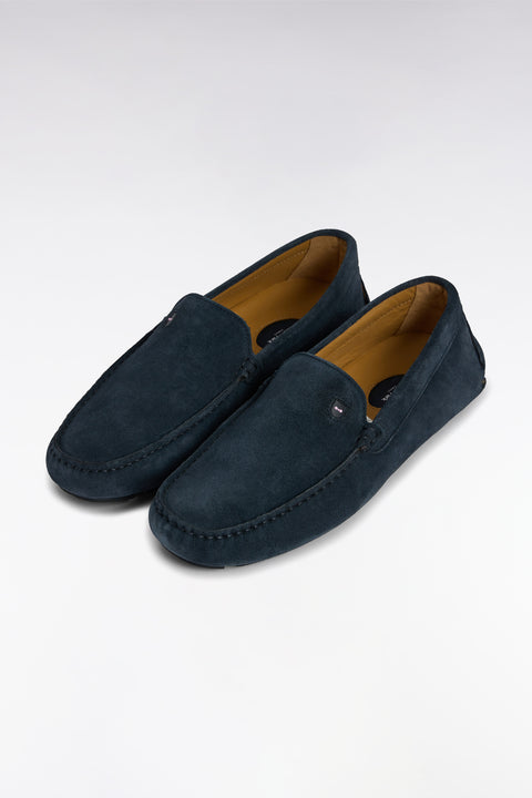 Navy suede leather loafers - Image 3