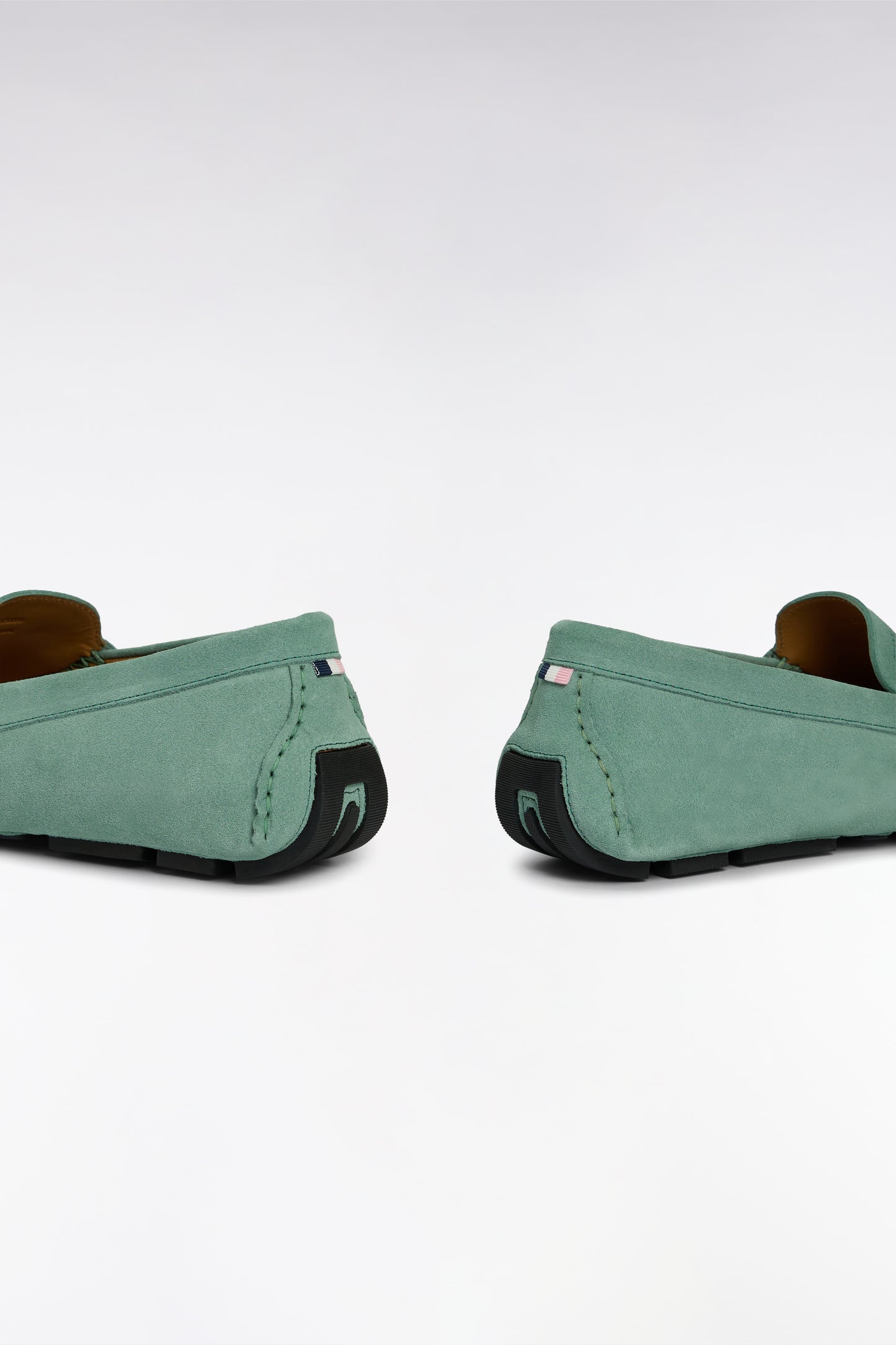 Mocassins en cuir suédé verts