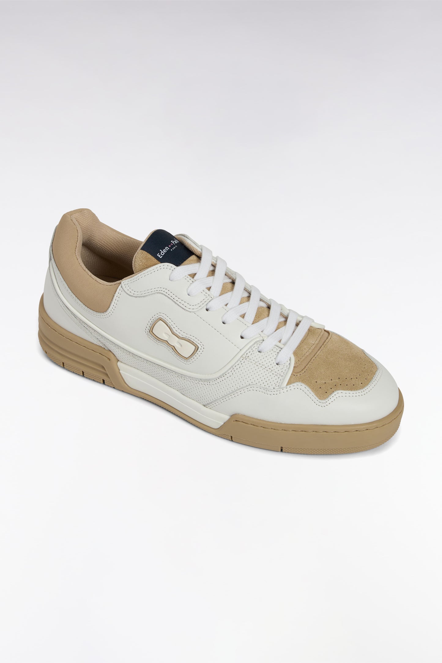 White and beige EP10 leather sneakers