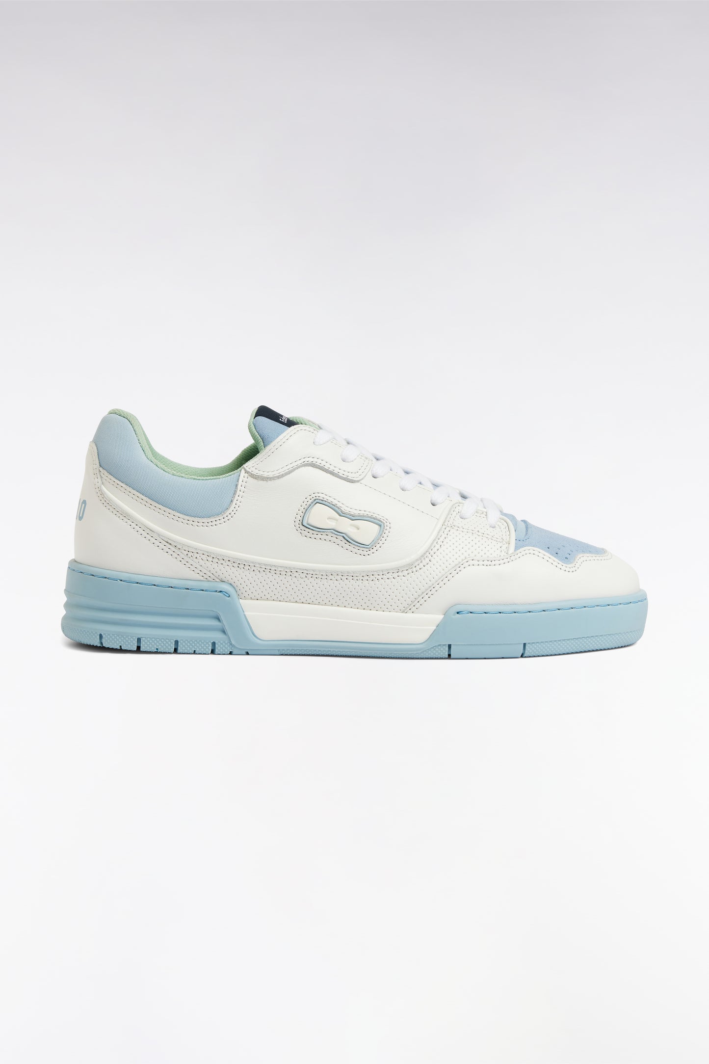 White and sea green EP10 leather sneakers