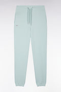 Jogging en molleton coton vert d'eau coupe droite