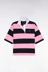 Sky and white striped short-sleeved casual jersey - PHOTO ERROR
