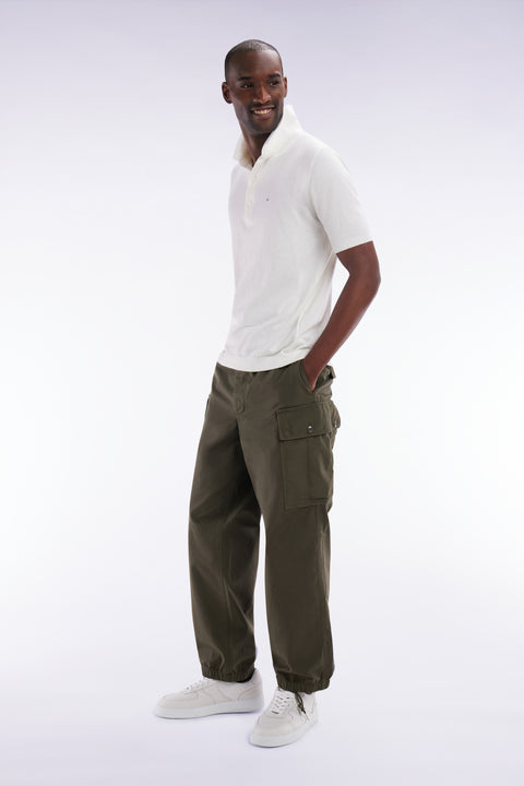 Straight-fit ecru cotton-silk-blend polo neck jumper - Image 3