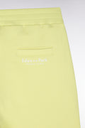 Short en molleton coton jaune coupe droite