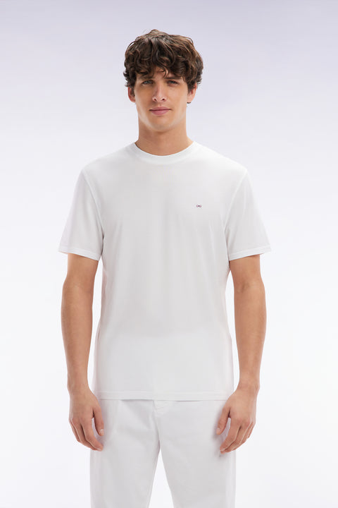Straight-fit white short-sleeved T-shirt - Image 1