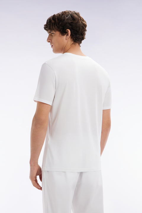 Straight-fit white short-sleeved T-shirt - Image 3