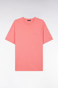 T-shirt manches courtes rose saumon coupe droite