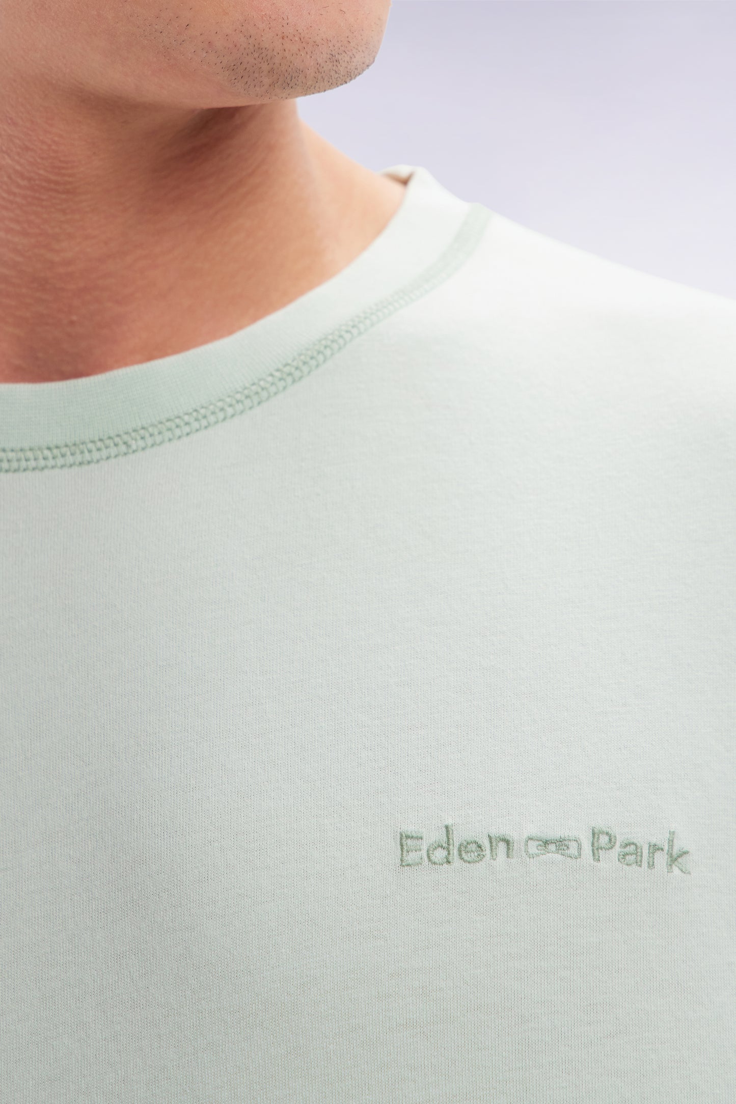 Relaxed-fit green overdyed cotton T-shirt