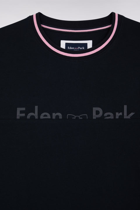 Relaxed-fit navy T-shirt with Eden Park silkscreen - Image 2