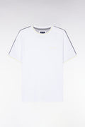 T-shirt en coton blanc coupe décontractée