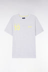 T-shirt 10 in grey and yellow cotton, relaxed fit