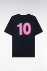 T-shirt 10 in navy and pink cotton, relaxed fit
