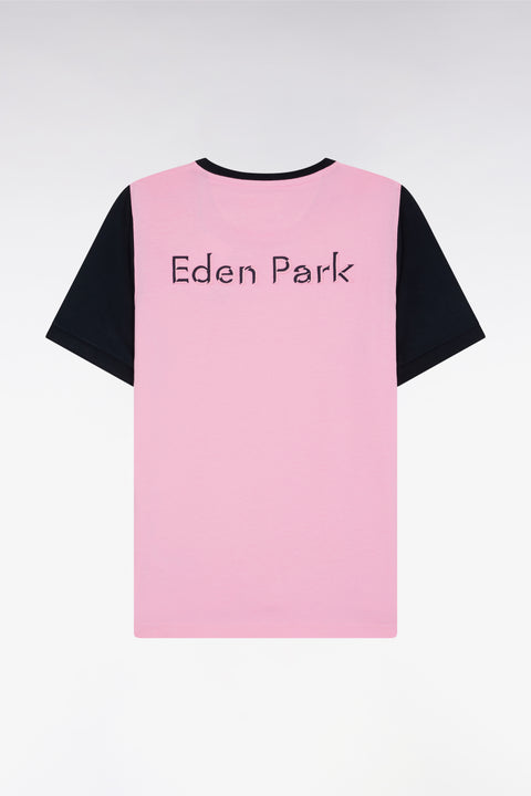 Relaxed fit pink cotton short-sleeved T-shirt - Image 2