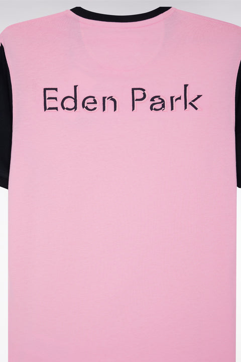 Relaxed fit pink cotton short-sleeved T-shirt - Image 3