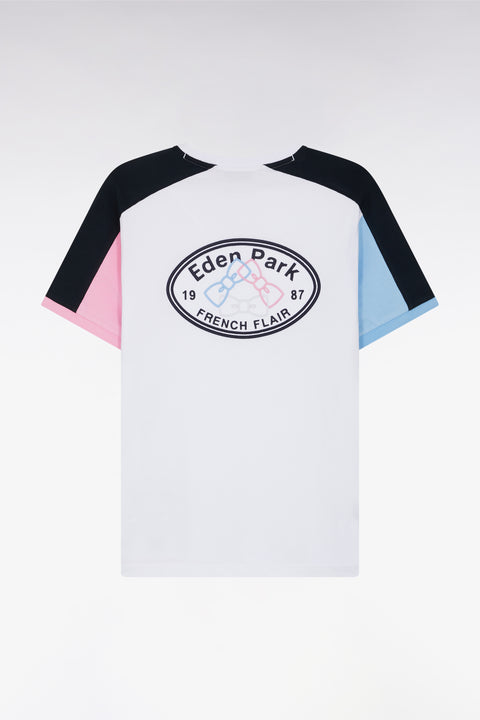 Straight-cut white cotton short-sleeved T-shirt - Image 2