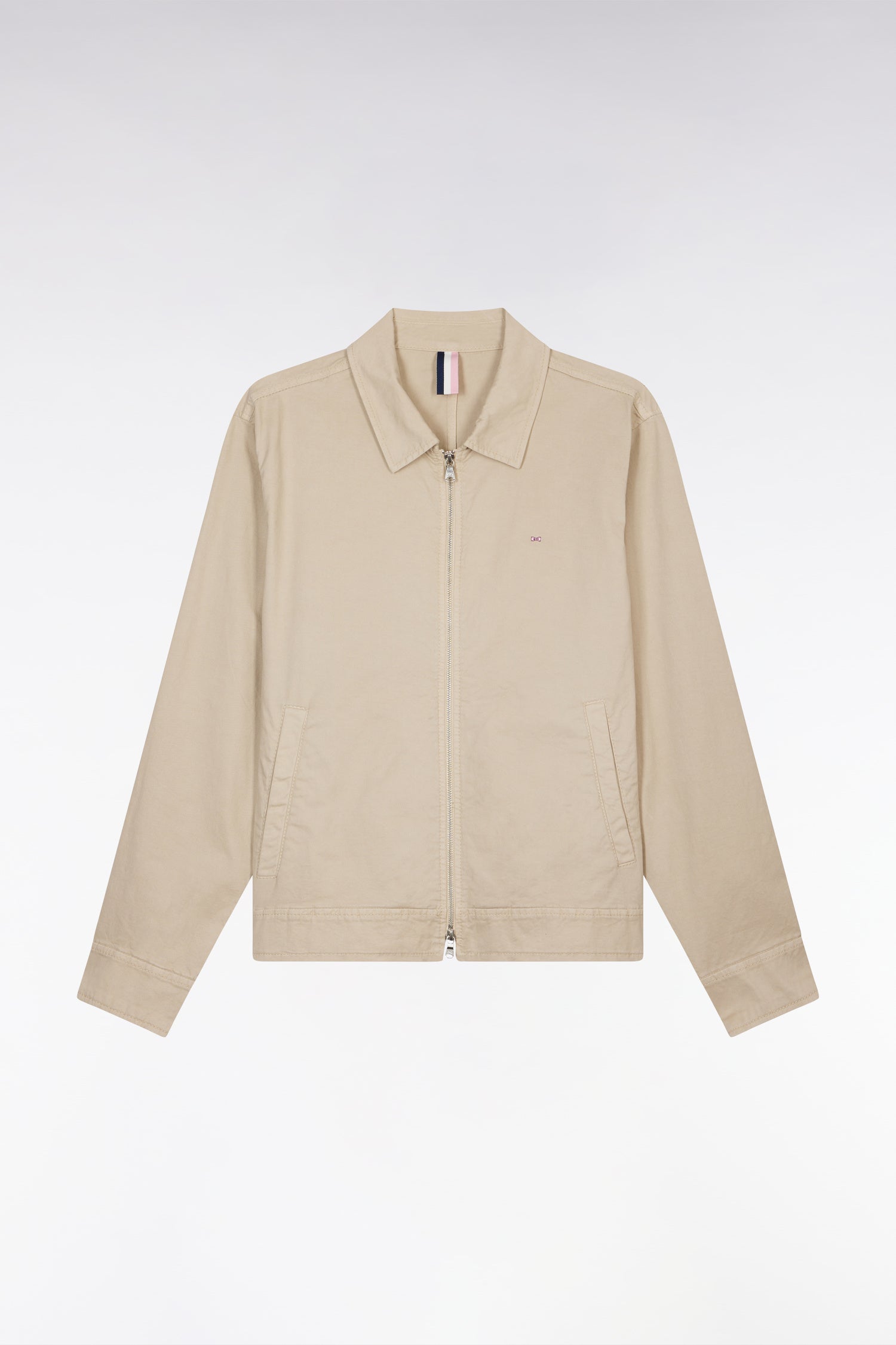 ジャケット・アウター Pe/Ry Garbardine Stretch beaded jacket PE/RAYON GABARDINE STRETCH JACKET WITH GATHERED SHIRRING