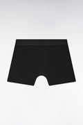 Boxer coupé-cousu en jersey de coton stretch noir et gris