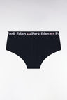 Navy stretch cotton shorty briefs