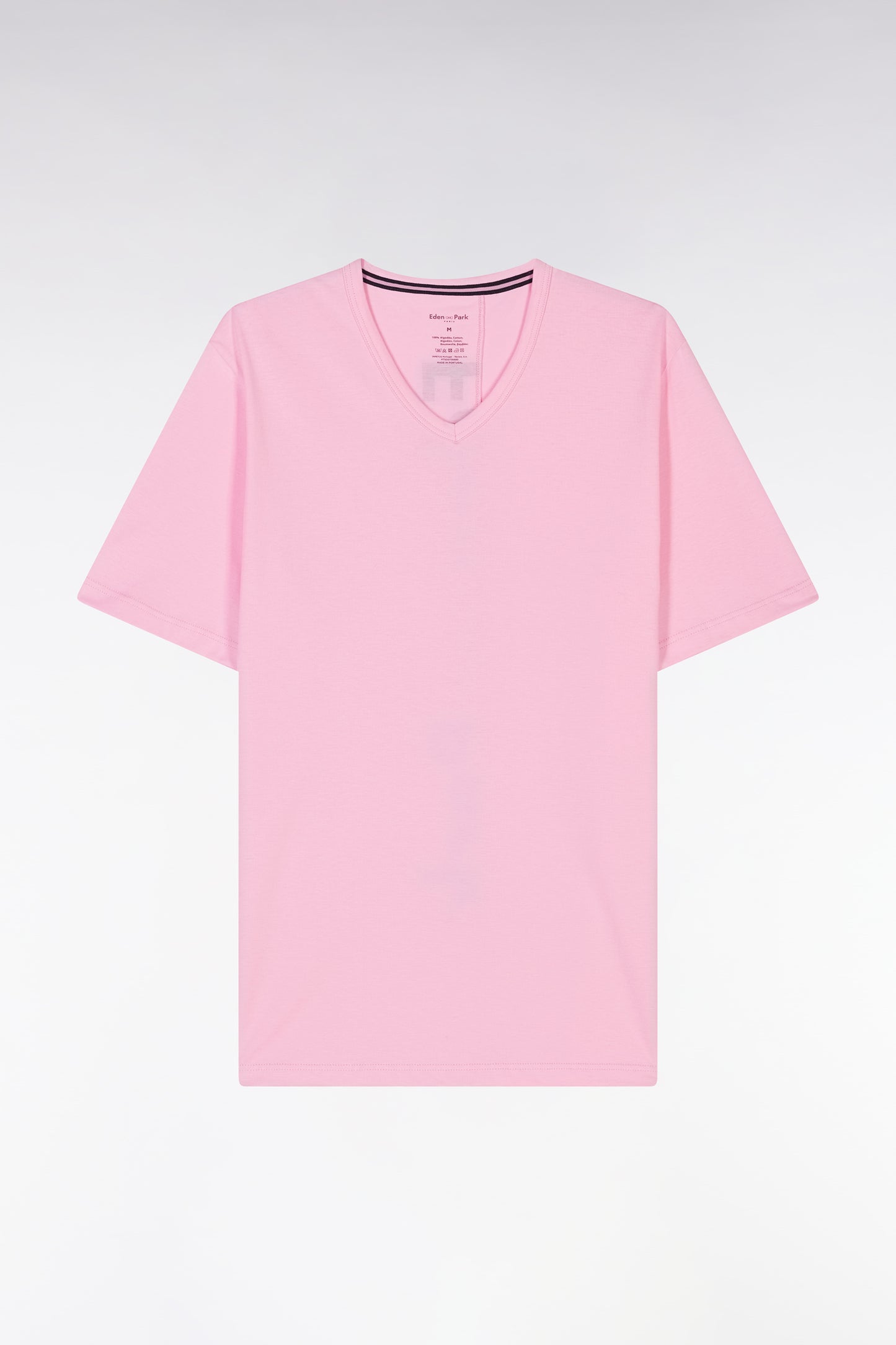 Short cotton jersey pyjamas Pink T-shirt Navy shorts