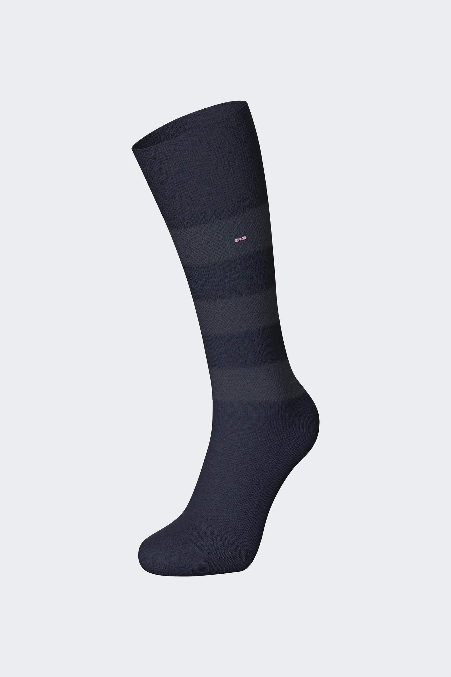 Pair of striped black cotton blend socks