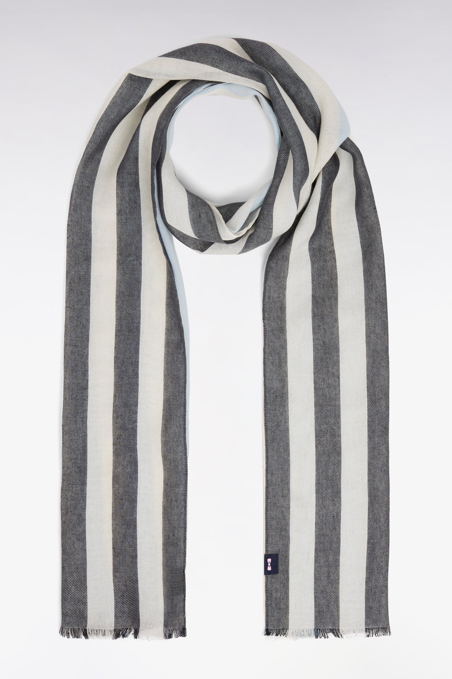 Sky cotton blend scarf