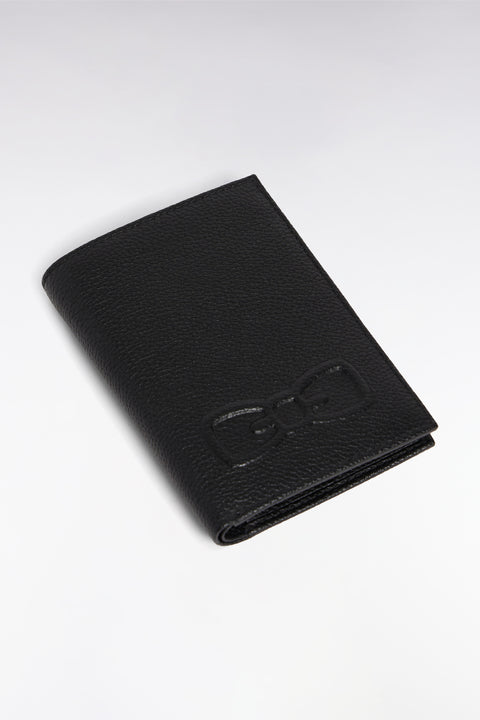 French-style wallet in black grained leather with zipped compartment - Image 2