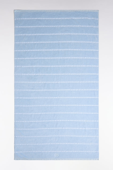 Serviette de plage en coton bleu ciel - Image 1