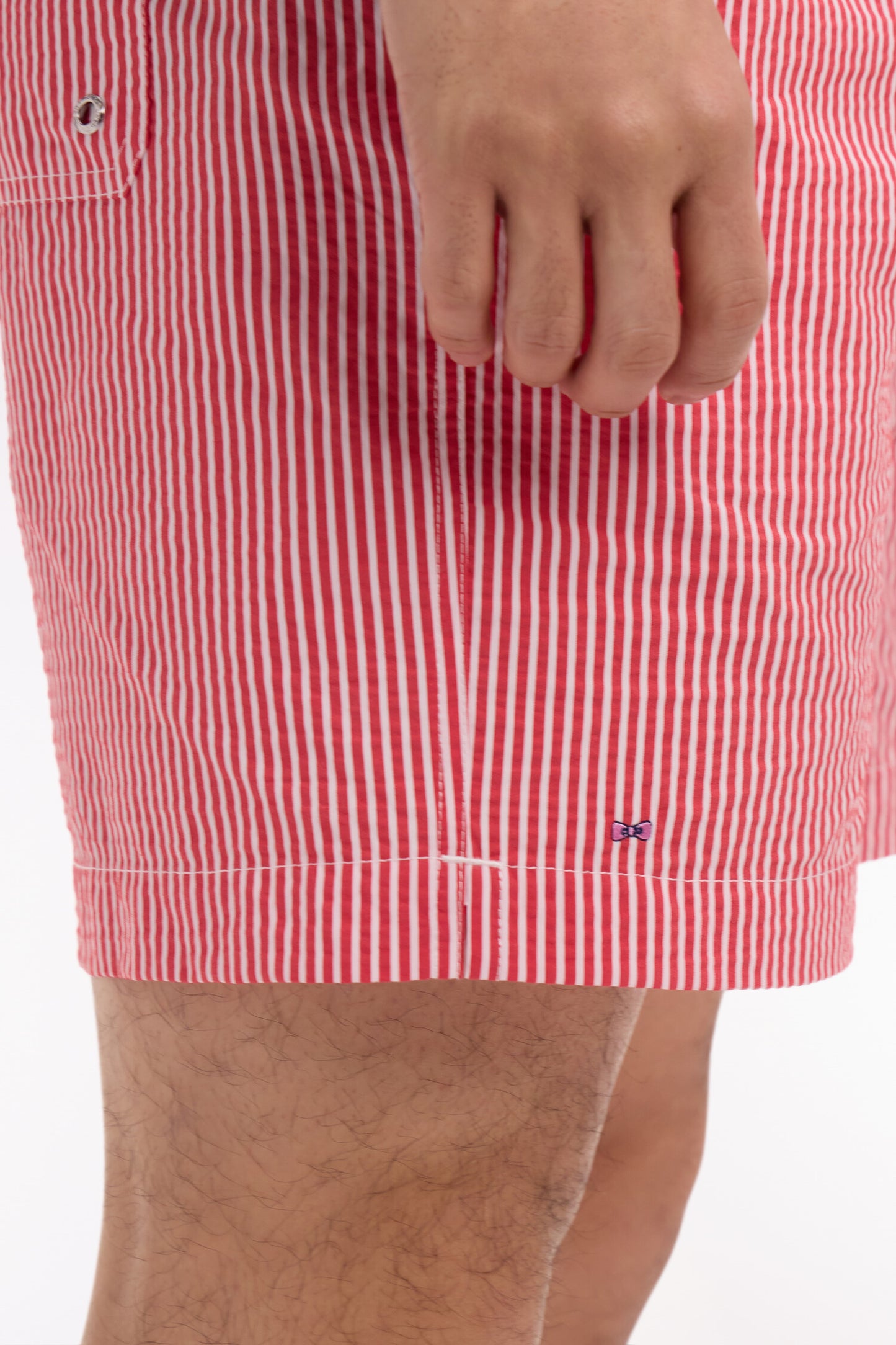 Maillot de bain en coton mélangé rouge