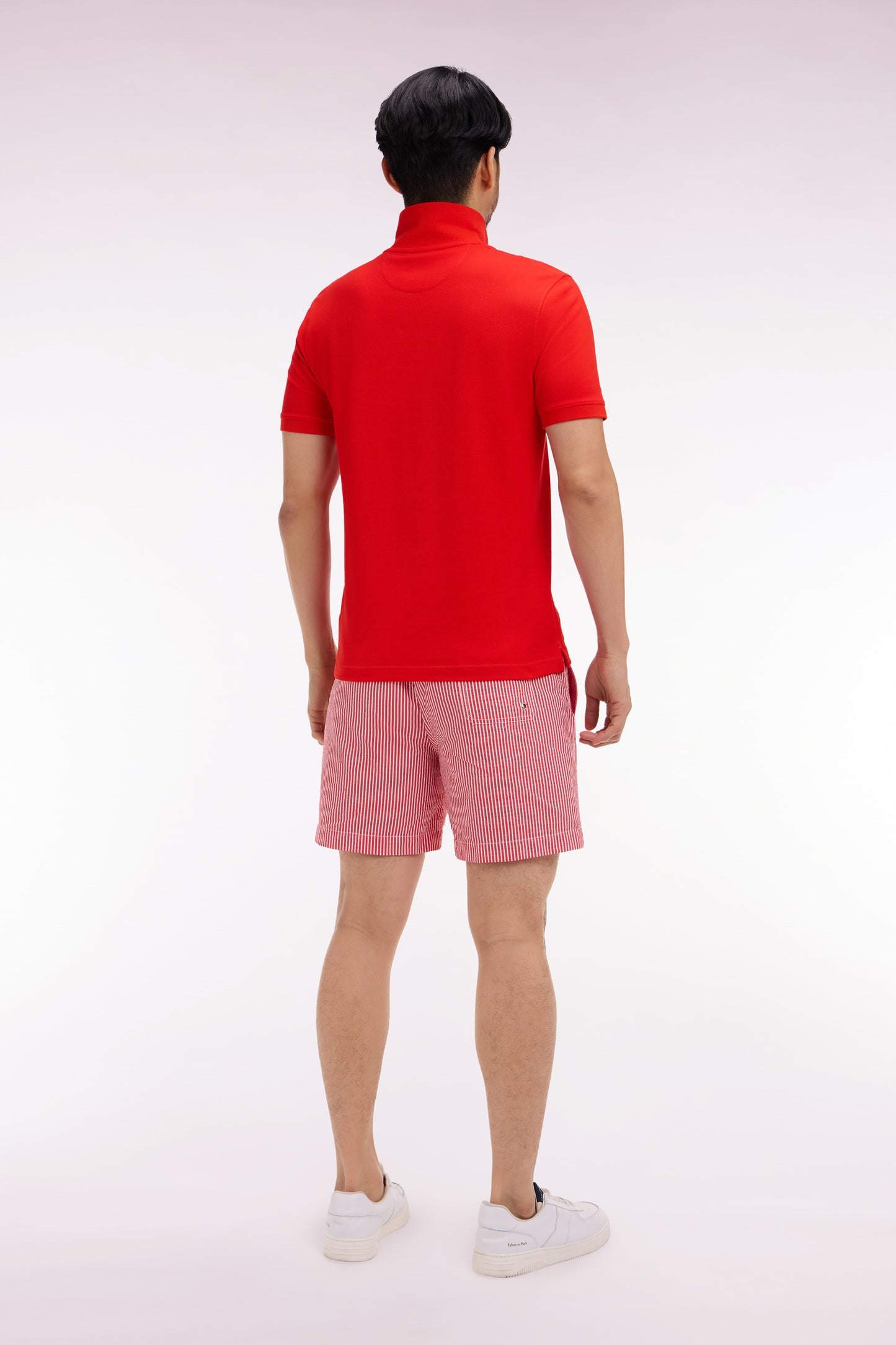 Maillot de bain en coton mélangé rouge
