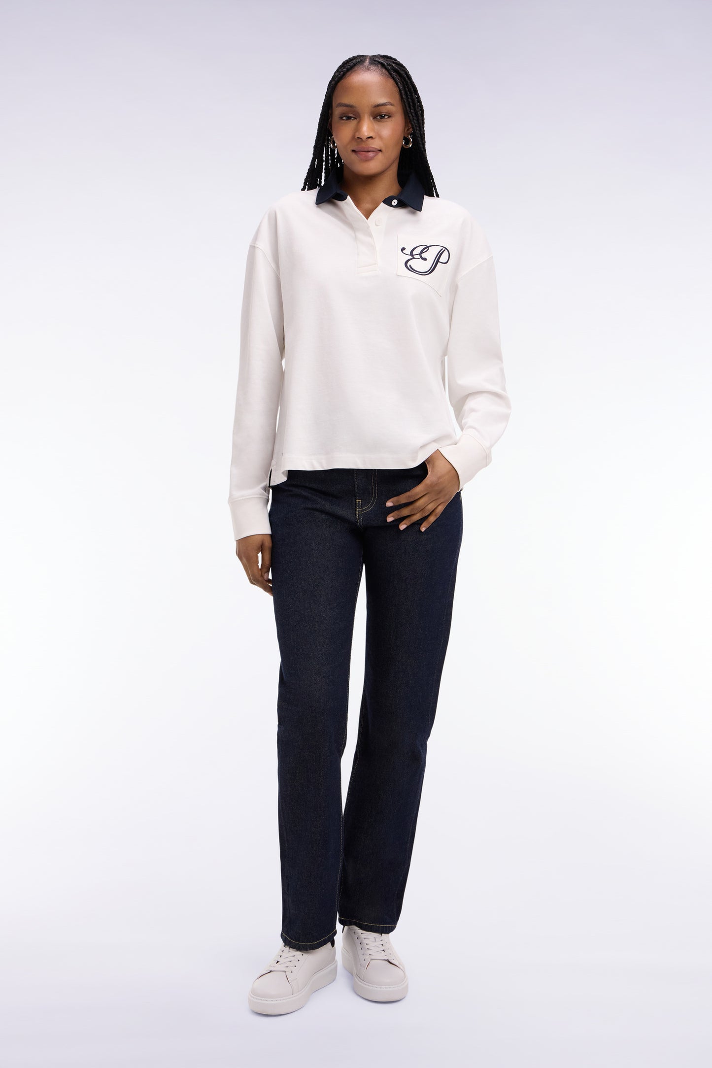 Regular fit raw denim jeans