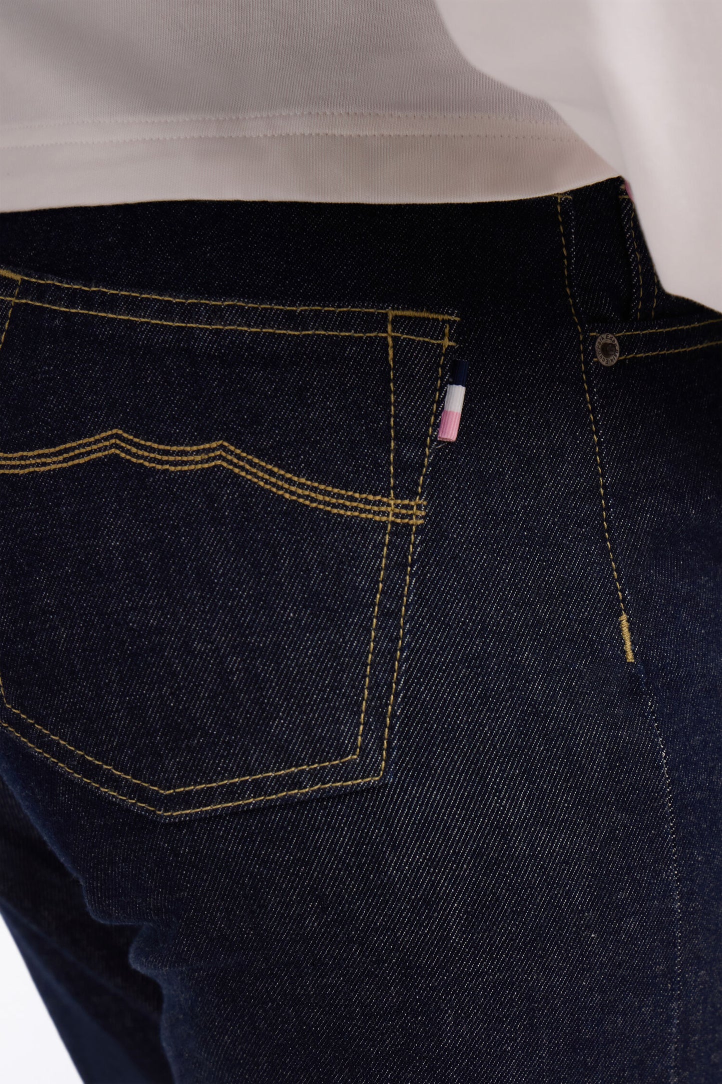 Regular fit raw denim jeans
