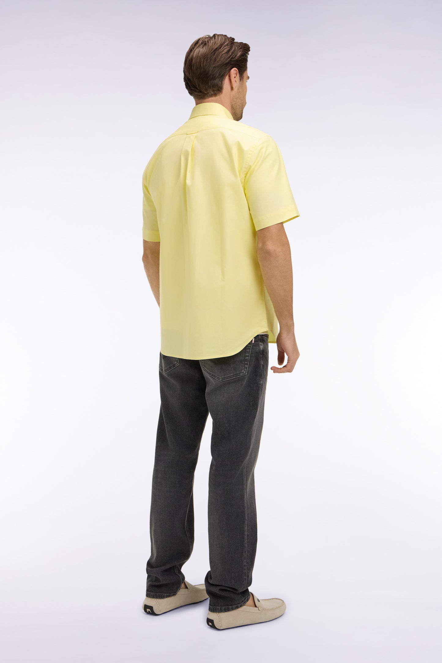 Regular fit dark gray stretch denim jeans