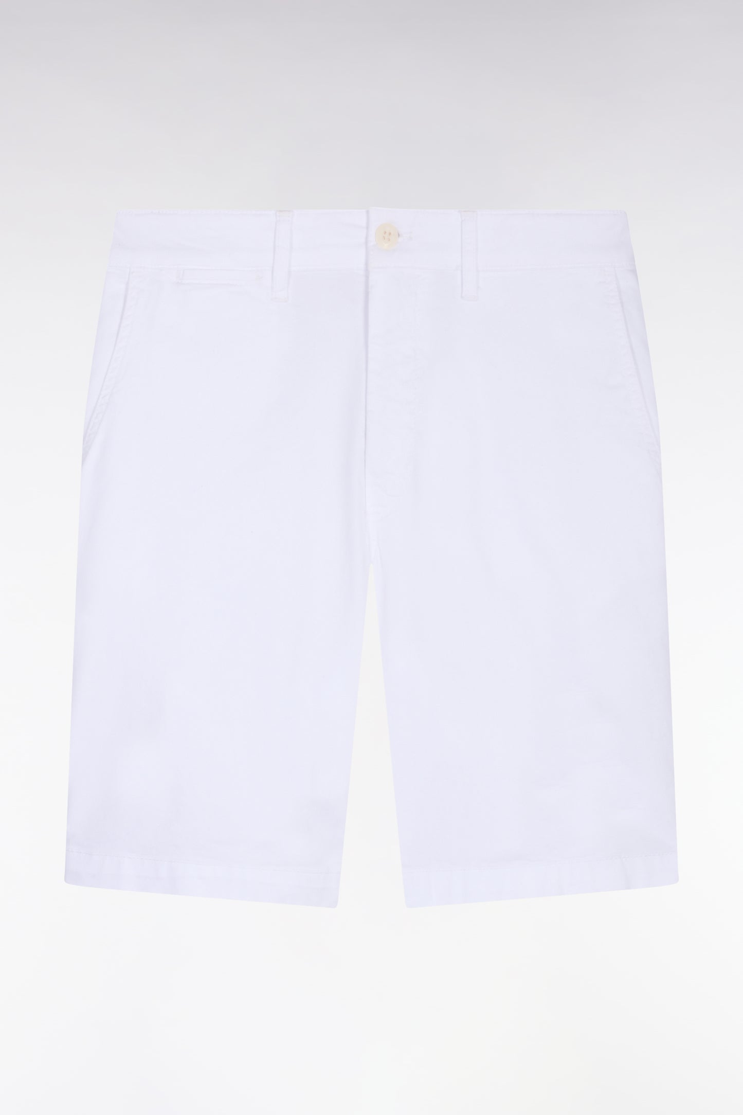 Bermuda chino en gabardine stretch blanc