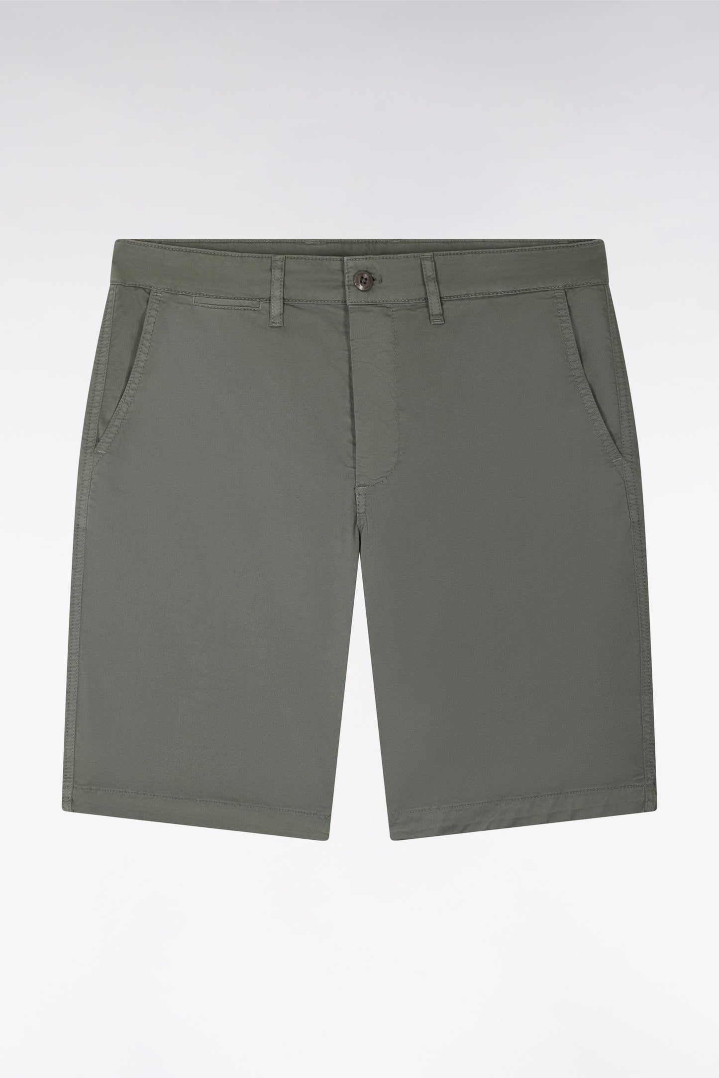 Bermuda chino en gabardine stretch kaki