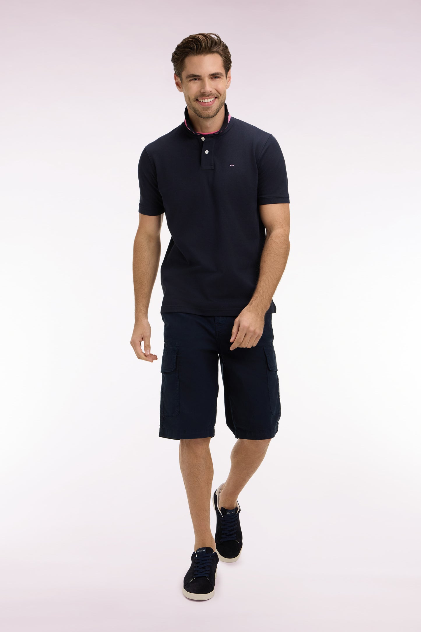 Bermuda cargo en coton marine