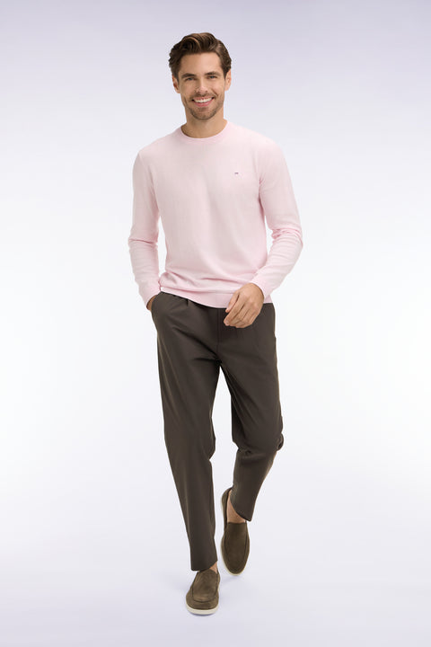 Pantalon taille élastiquée en tissu technique gris coupe Modern - Image 1