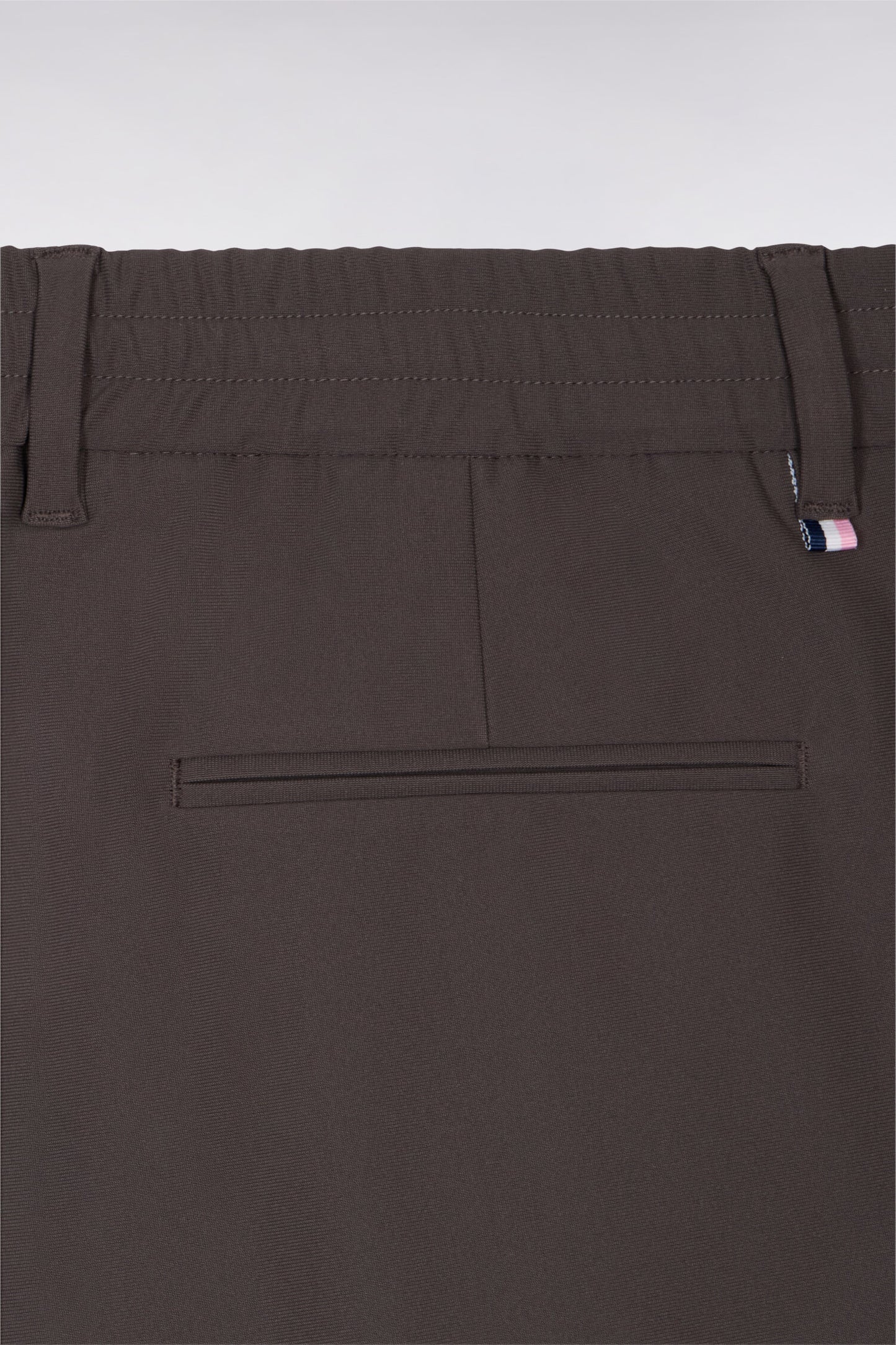 Modern cut gray technical fabric elasticated waist pants