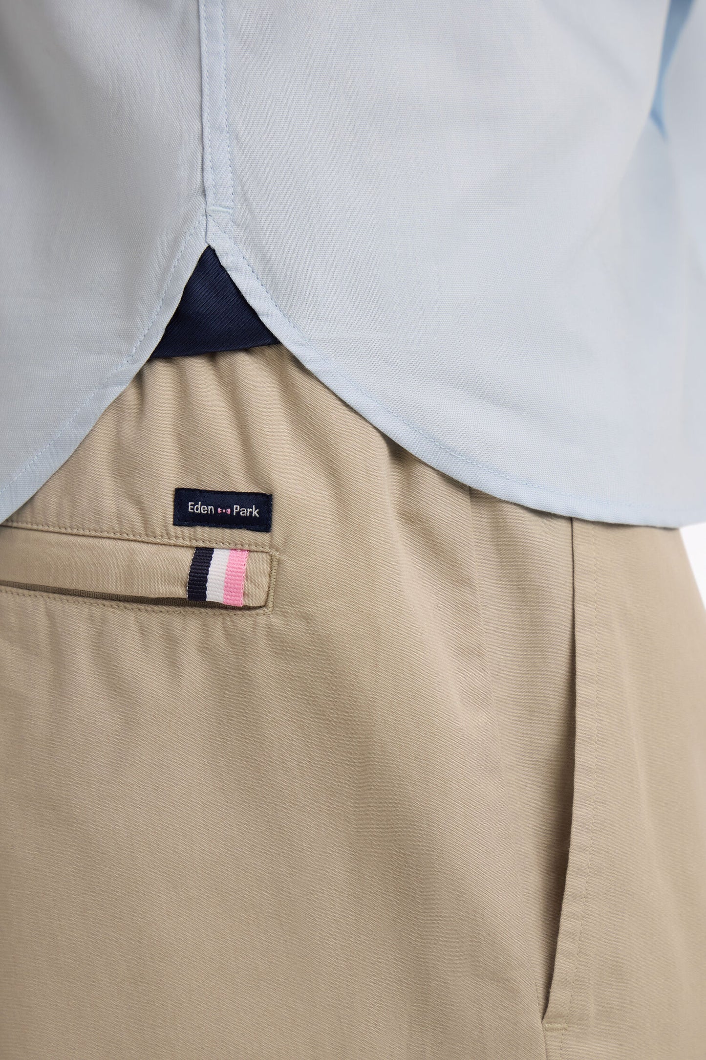 Pantalon en toile de coton beige