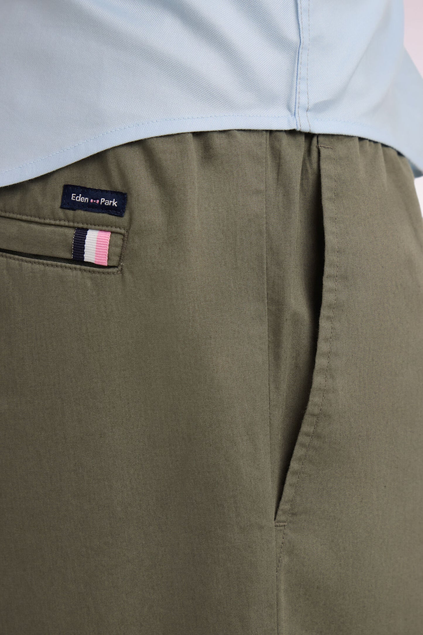 Pantalon en toile de coton kaki