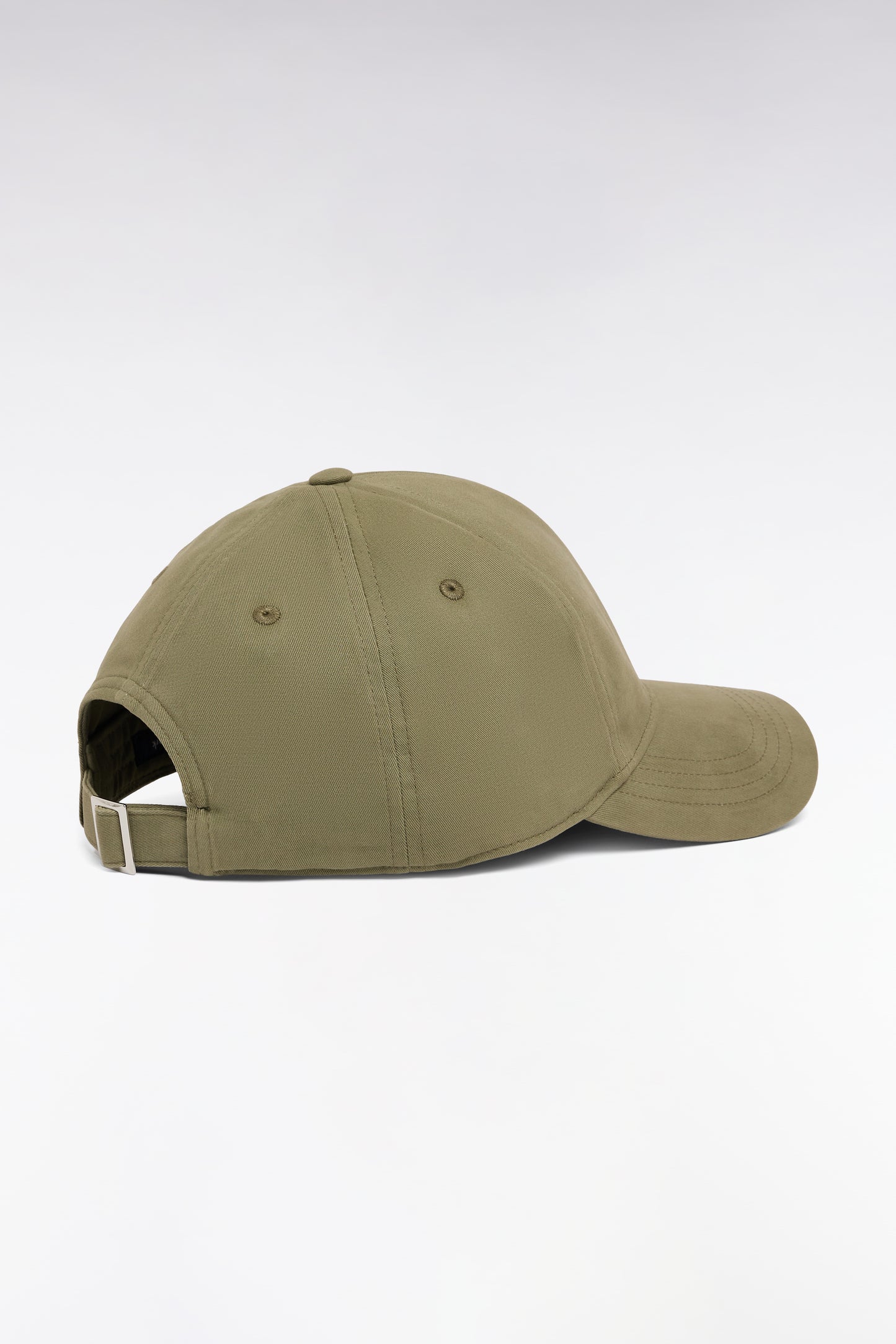 Beige stretch cotton twill cap