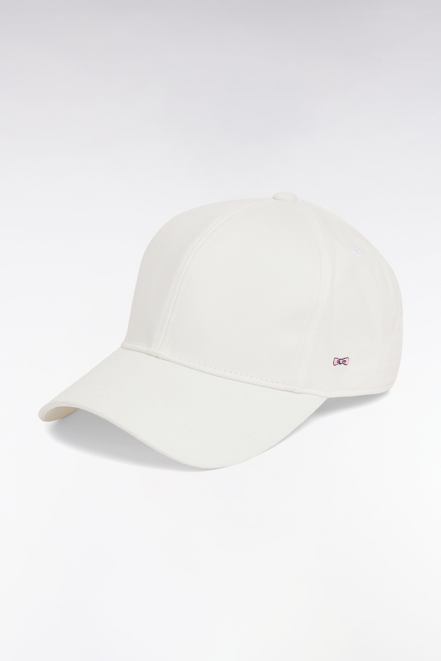 Casquette en twill de coton stretch écru